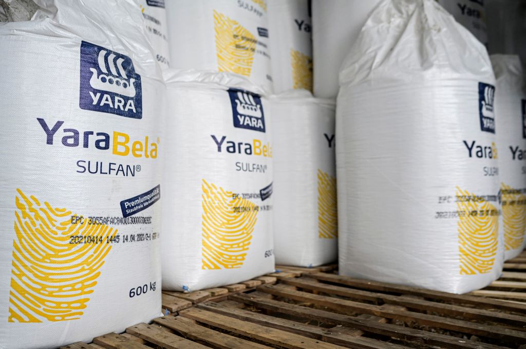 YaraBela Sulfan Big Bags auf Paletten