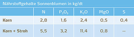 Nährstoffbedarf von Sonnenblumen